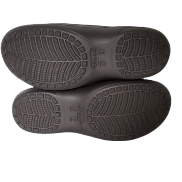 NWOT Croc Sandals Lined Dark Brown - Picture 5 of 7